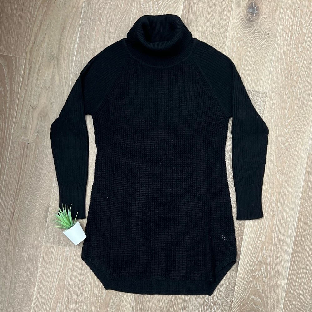 M Boutique Turtle Neck Waffle Sweater Dress